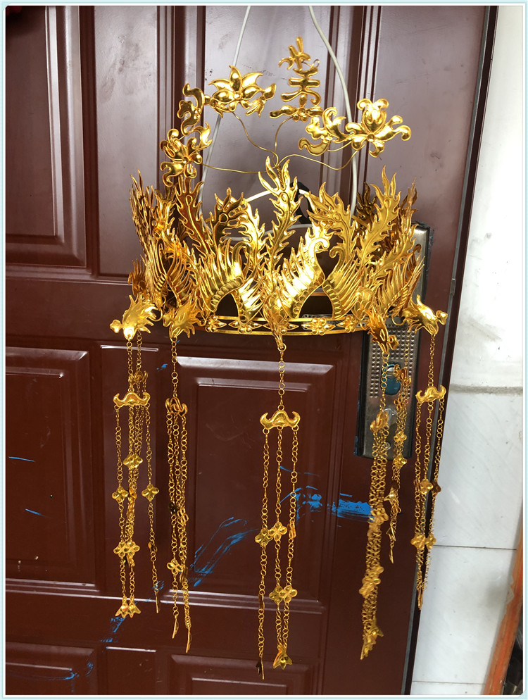 Hanfu accessories Palace Accessories Palace Chinese Bride Drama Group Shadows of the Ancient Costume head Accessories Handmade Pinch of the Grand Canopy Palace-Taobao