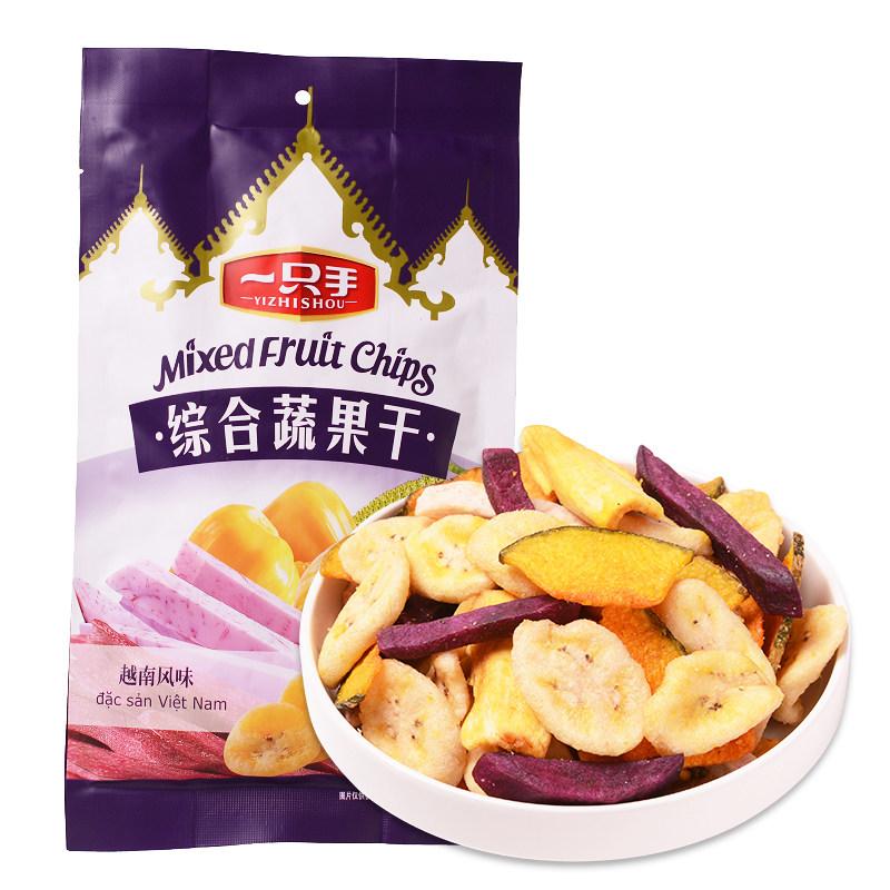 Vietnam One hand fruits and vegetables Dry 200 gr snack Teaters office Leisure food fruits and vegetables dried (2 packs)