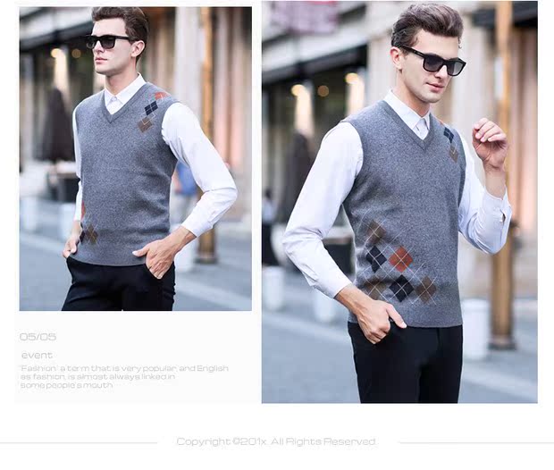 Nam Cực mùa thu và mùa đông nam dệt kim vest trung niên áo len tinh khiết không tay áo vest len ​​vest nam dày áo len nam hàn quốc