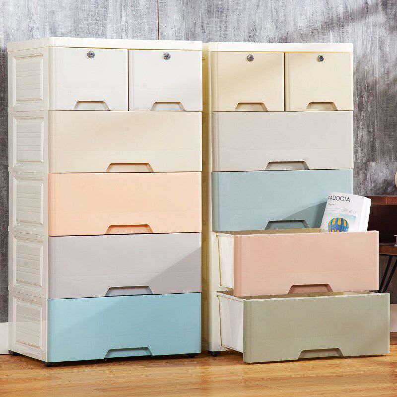 Elevated locker three-story bedroom household clothing storage cabinet household extra-large widening powder room multi-functional thickening