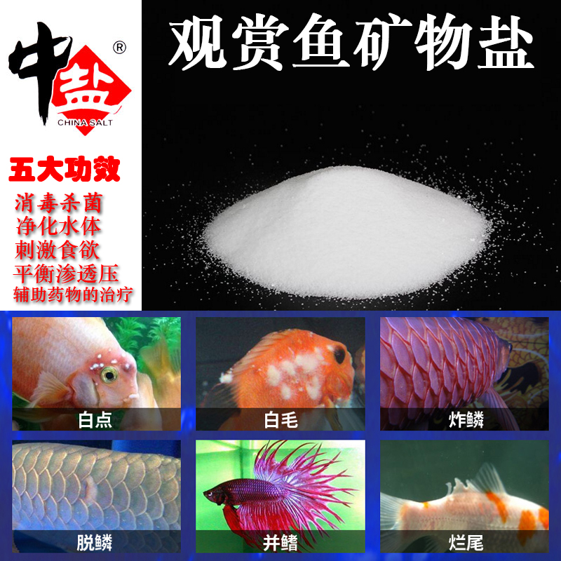 Aquarium Fish Tank Germicidal Salt Fine Salt Ornamental Fish Tropical Fish Brocade Carp Pool Sterilised Disinfection Prevention 500 gr