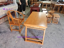 Custom kindergarten antique calligraphy table Chinese school table antique Elm furniture painting table go table tutoring class table and chair