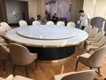 Modern and simple one-piece table Electric dining table Restaurant round table Hotel electric large round table Hotel special table and chair