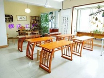 Custom cram school kindergarten brush calligraphy table training table Chinese calligraphy table painting table tutoring class table and chair