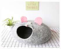  New products exported to Japan and South Korea handmade wool felt cat nest cat house Warm cat house Home decorations Pet toys