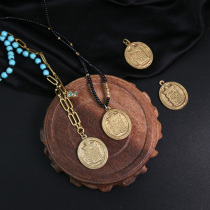 Nepal handmade ornament pure copper ten-phase comfortable with hanging pendant cotton linen wind autumn and winter sweater chain diy accessories