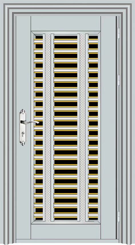 White steel door stainless steel anti-theft door single door thickened high-end ventilation entry door entry door