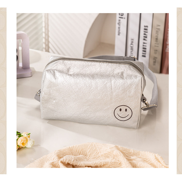 Custom Logo Waterproof Washable Tyvek Mini Shoulder Crossbody Bag with Kraft Paper Look - Thumbnail 8