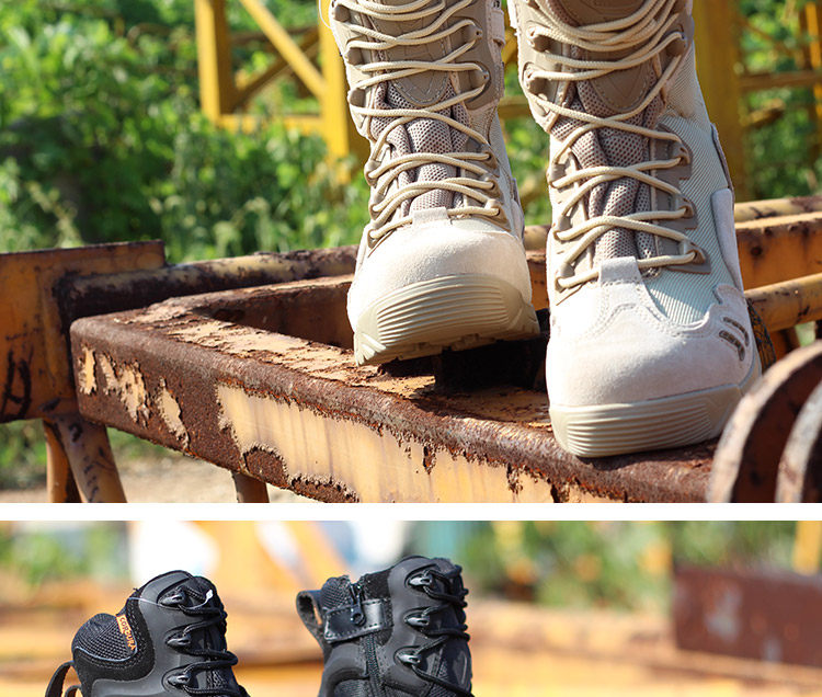 Boots militaires en cuir - porter - Ref 1397123 Image 8