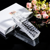 Ice crystal water ripple ultra-white high-transmittance glass crystal brick impermeable partition finely ground ice crystal glass brick solid