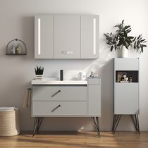Nordic Bathroom Cabinet floor luxury smart mirror cabinet wash face basin cabinet combined bathroom wash table bathroom