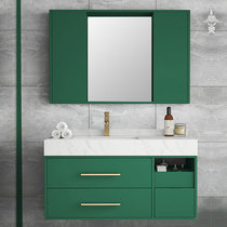 Nordic Light Lavish Bath Room Cabinet Combination Wash-Face Wash-Sink Basin Cabinet Toilet Suspension Cupboard Type Intelligent Feng Shui Mirror Wash Table