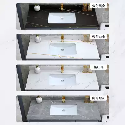 Rock plate one-piece basin wash basin Ceramic basin Semi-embedded wash basin Square table basin basin single shot does not ship