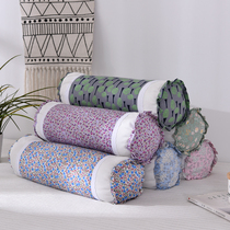 Cylindrical pillow cotton removable and washable pillowcase pure buckwheat shell high pillow core round enlarged candy pillow cervical spine pillow