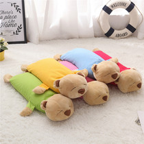 Cartoon buckwheat pillow snoozing bear baby cotton pillowcase children kindergarten anti-deviation head 1-3-6-year-old fixed pillow