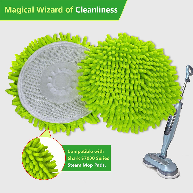 Compatible with Shark Steam Mop Chenille S7001/S8201 Cleaning Cloth Replacement Pad Accessories Mop Head