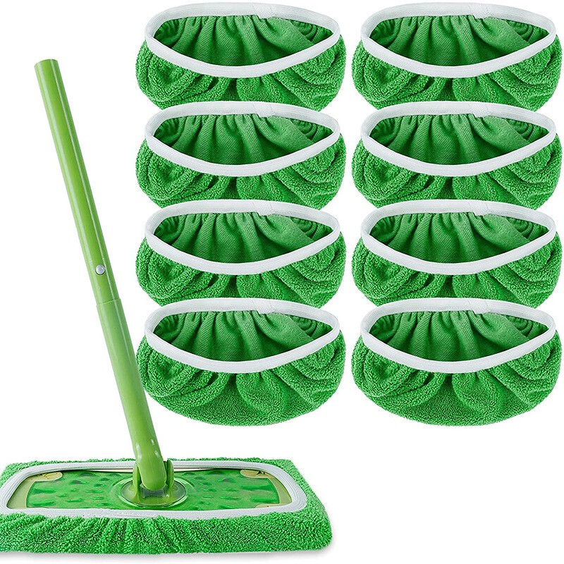 Suitable for Swiffer Flat Mop Cloth, Absorbent Replacement Cloth Cover, Household Dry and Wet Dual-Use Rotating Mop Cloth
