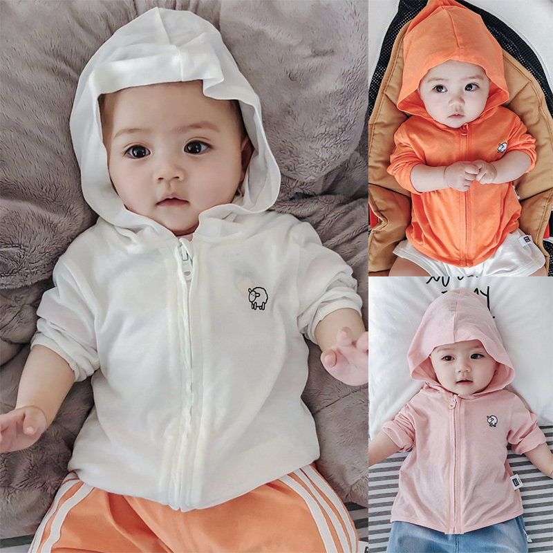 French Jacadi kid Baby sunscreen clothing Summer thin Breathable Pure Cotton Baby Blouse Small Jacket Summer Dress