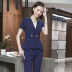 Grey quản lý cửa hàng chuyên nghiệp workclothes mặc phù hợp với thời trang mùa hè thẩm mỹ viện khí của phụ nữ làm đẹp Hàn Quốc phiên bản của bộ đồng phục 