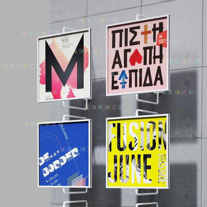 Acrylic Rotating Metal Photo Frame with Interchangeable Photos, Flipable for Corporate Product Presentations, Art Displays, and Advertising Walls