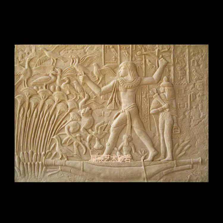 Artificial Sandstone Reliefs Imitation Bronze Fiberglass Sculptures Round Carved Nile Penthouse Hotel Great Background Image Background Wall