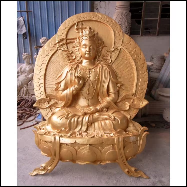 Artificial sandstone Chinese like Come to Buddha statue Creative Genguan Decoration Pendulum glass fiber embossed background wall Spray Pendant