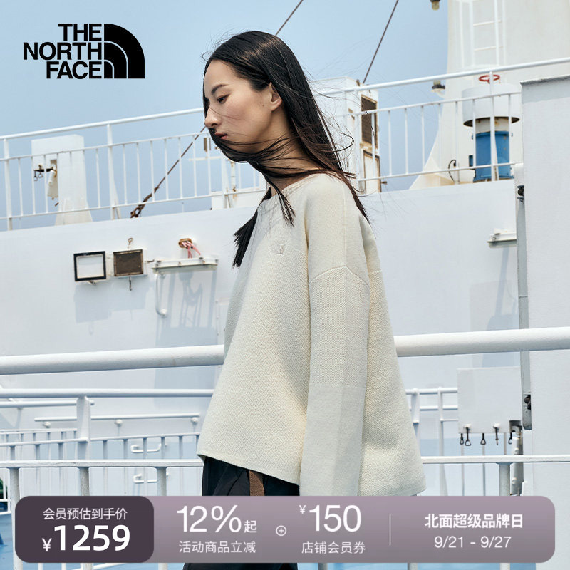 The North Face Ue Designer Women's Sweater, Round Neck, Loose Fit, Drop Shoulder Sleeves, Outdoor Autumn Style | 8E72 The North Face Ue Designer Women's Sweater, Round Neck, Loose Fit, Drop Shoulder Sleeves, Outdoor Autumn Style | 8E72