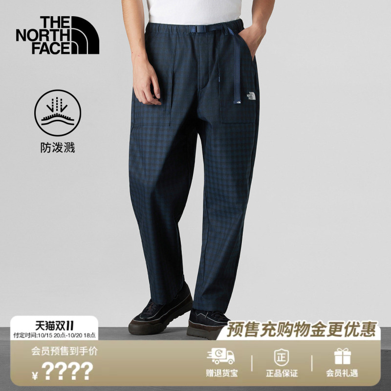 The North Face Ue Designer Plaid Casual Pants for Men with Multiple Pockets and Water-Repellent Properties | 8E1Y