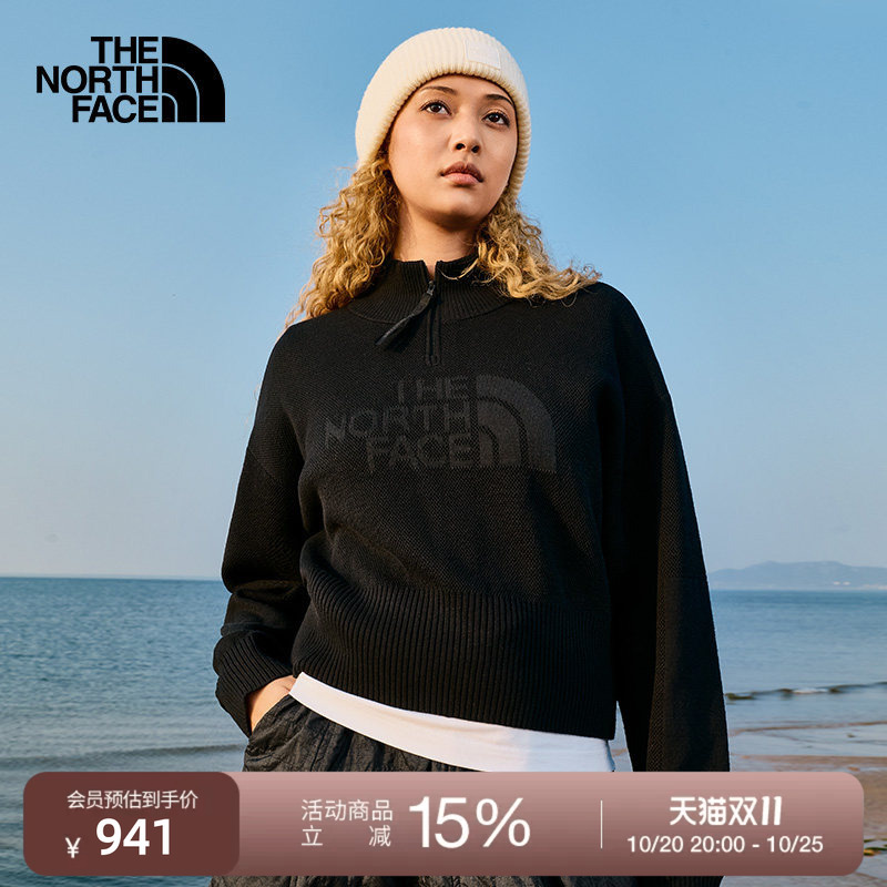 [Tmall Exclusive] North Face Ue Women's Designer Half-Turtleneck Sweater, Warm Outdoor Thenorthface