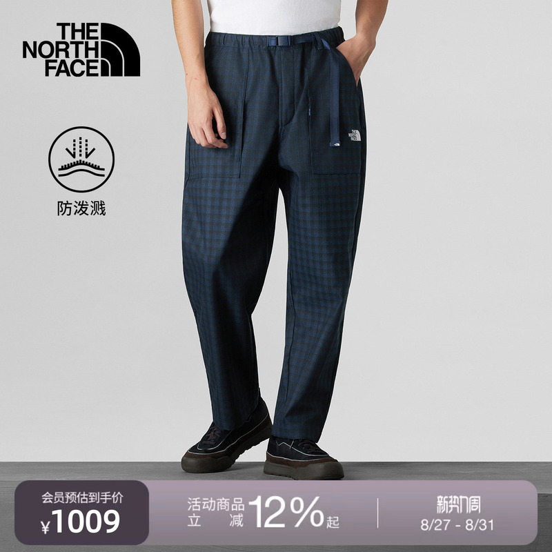 The North Face Ue Designer Plaid Casual Pants for Men with Multiple Pockets and Water-Repellent Properties | 8E1Y