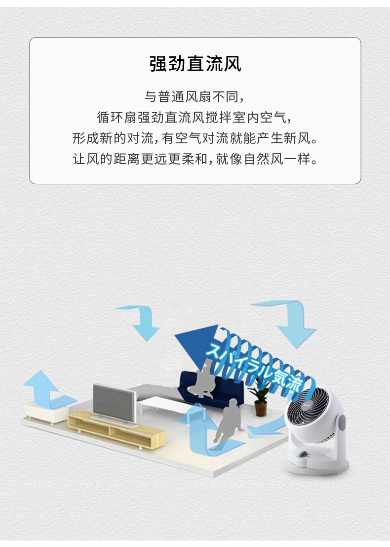 Nhật Bản Alice IRIS nhà đối lưu không khí quạt lưu thông nhỏ quạt máy tính để bàn câm - Quạt điện quat hoi nuoc