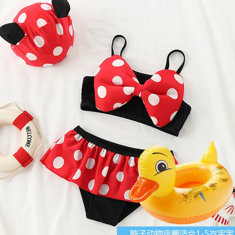 Children's cute swimwear, split skirt