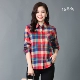 Áo sơ mi cotton trung niên Yang nữ thời trang áo sơ mi dài tay lưới 50 tuổi mẹ mùa xuân và mẫu mùa thu rộng kích thước lớn áo sơ mi kiểu đẹp