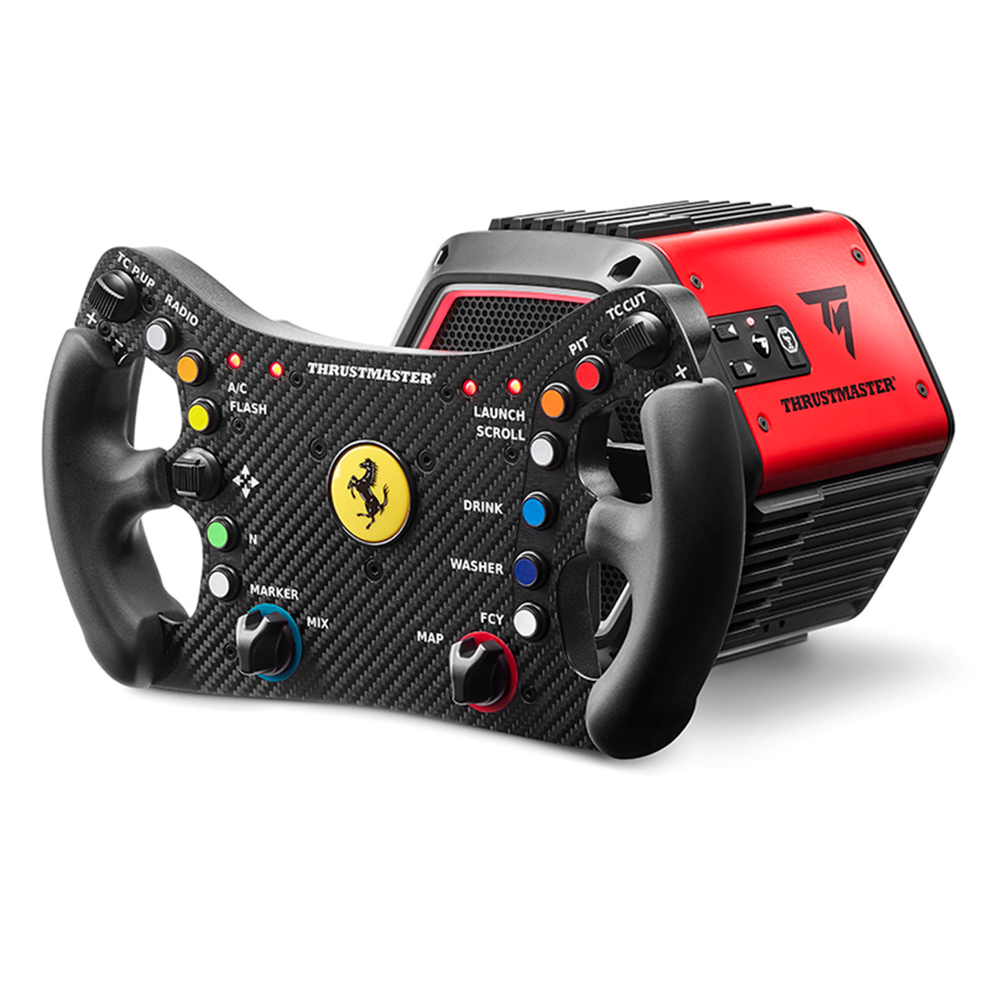 [Direct Drive 10Nm Constant Torque] Thrustmaster T818 Ferrari 488Gt3 Steering Wheel Set Pc Racing Game Simulator V2 Upgraded Version Officially Authorized by Thrustmaster