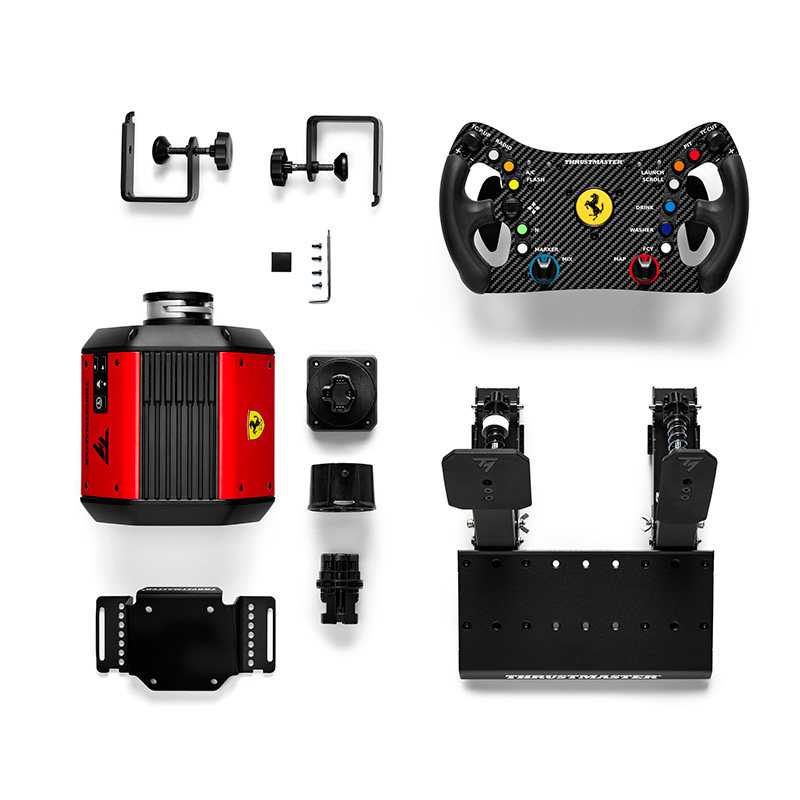 [Direct Drive 10Nm Constant Torque] Thrustmaster T818 Ferrari 488Gt3 Steering Wheel Set Pc Racing Game Simulator V2 Upgraded Version Officially Authorized by Thrustmaster