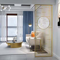 Custom Iron Art Stainless Steel Partition Living Room Entrance Home Xuanguan Carved Flower Restaurant Office Hollowed-out Decorated Hotel Screen