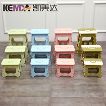 Thickened plastic folding stool portable folding chair children's small stool adult home Mazar mini cartoon bench