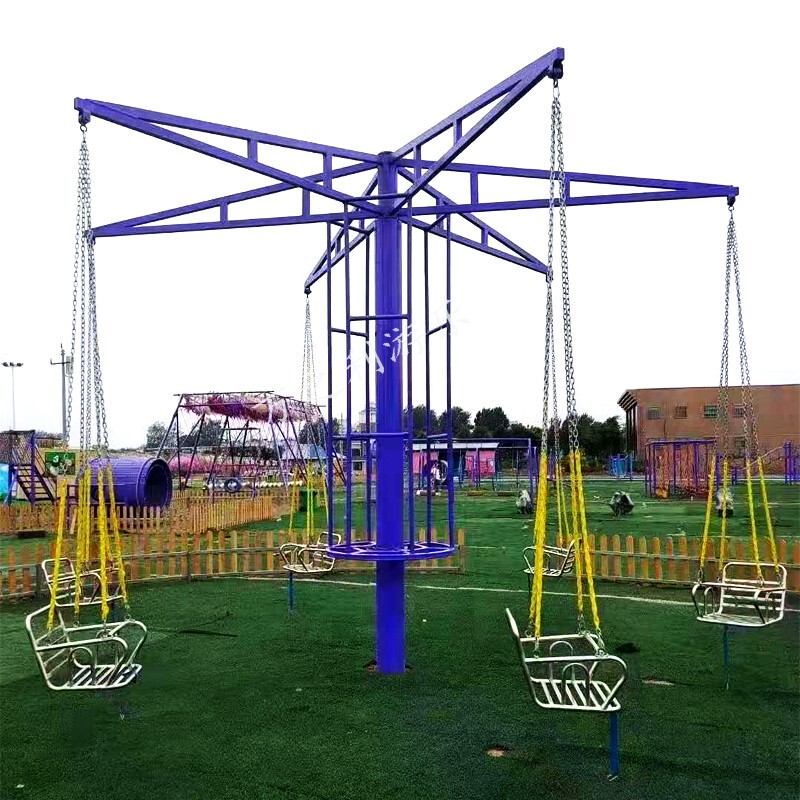 Large-Scale Popular Rotating Swing Chair for Outdoor Use, Children's Multi-Person Swing, Pull Swing, Non-Powered Amusement Equipment Factory
