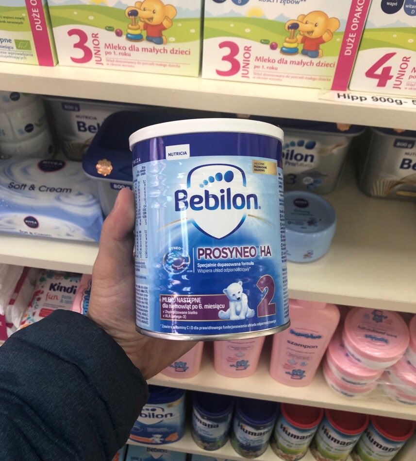 Polish Bull Bar Beblion HA2 Section NewTait Moderately Hydrolysed Milk Powder Infant Low Lactose Resistant 400 gr