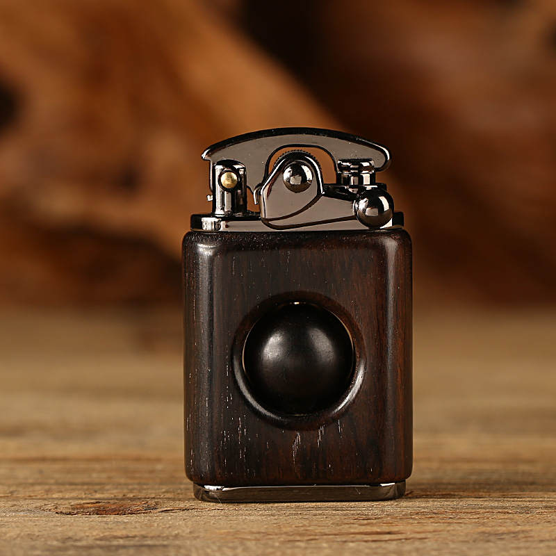 Old Nine Doors Pure Copper Suloo Red Wood Kerosene Rocker Purple Sandalwood Lighter Creative Personality Wave Retro Nostalgia Wood
