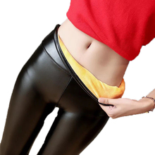 加绒皮裤女高腰冬季外穿打底裤