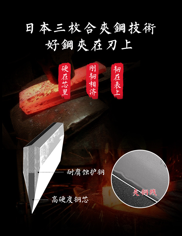 安享好物 安享A级切片刀-三本盛将者 切片刀  
