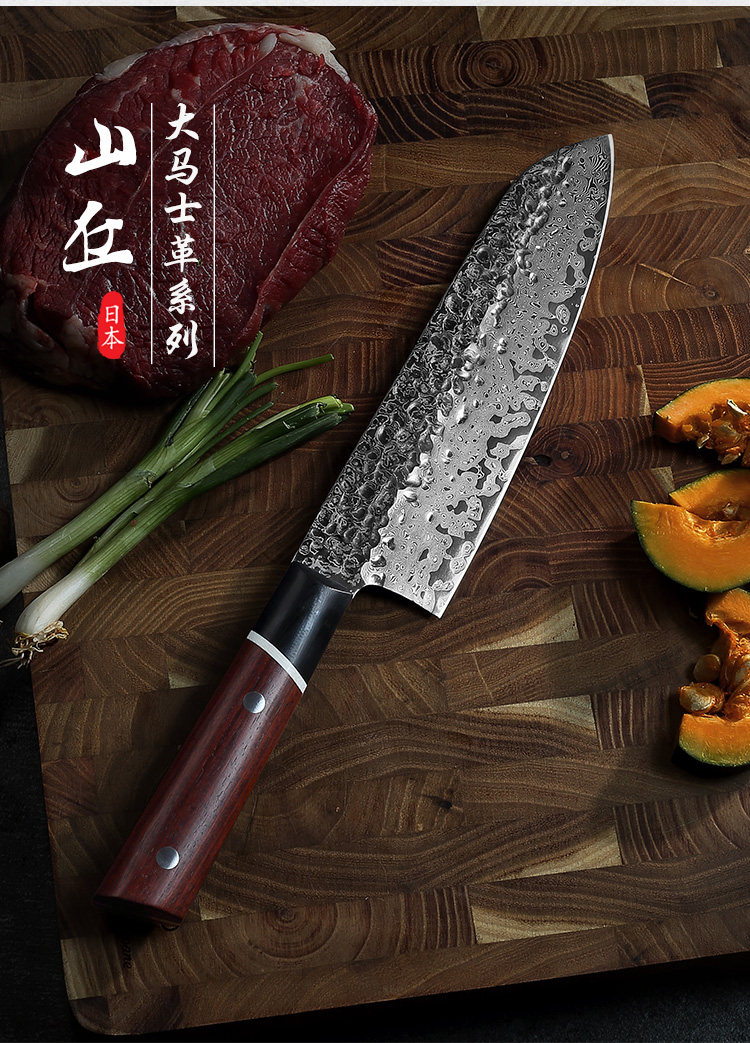 安享好物 安享A级多用刀-三本盛大马士革三德刀  