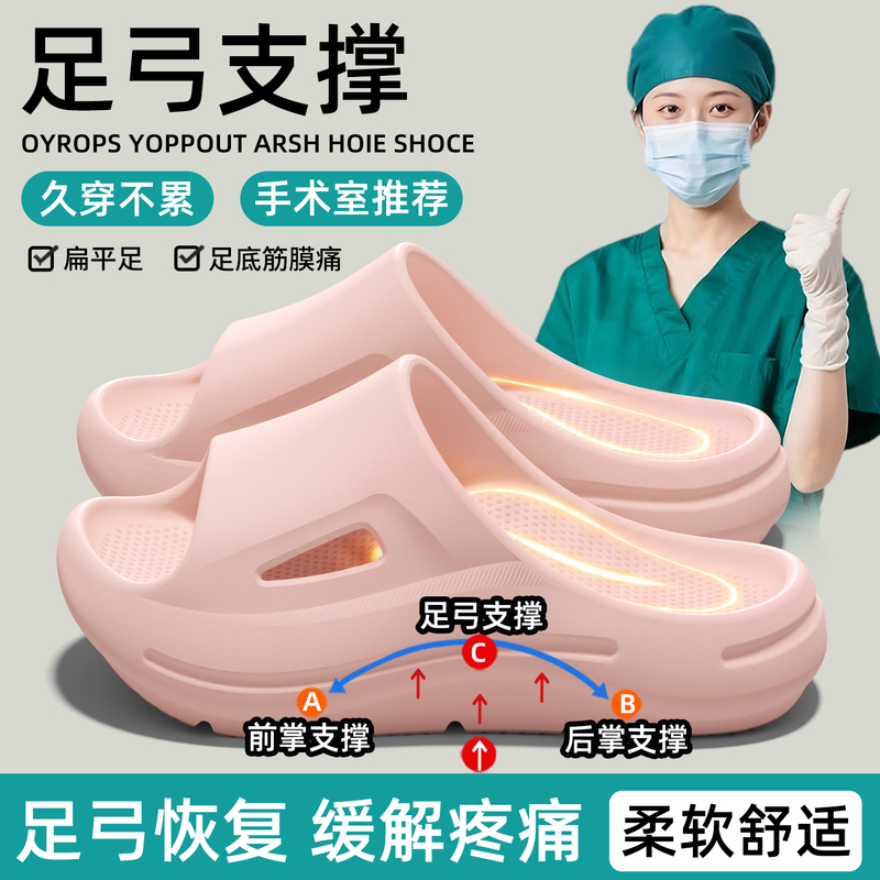 Operating Room High Arch Support Slippers for Women 2026 New Summer Non-Slip Indoor Home Medical Slippers