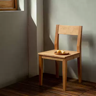 MUMO Wood ink dining chair Red oak log dining chair Log chair Desk chair Black walnut dining chair