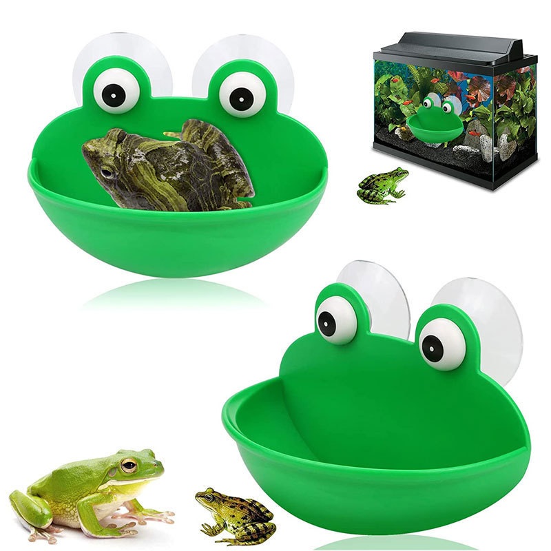 Cute Frog Nest with Suction Cups for Reptile Pets, a Place for Frogs to Hide, Climb, Rest, and Live; Climbing Platform for Rainforest Tank Landscaping Decoration