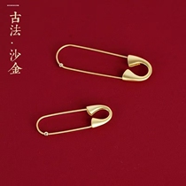 Maternity pin baby safe pendant when going out ancient sand gold tiger baby gold color diy brooch