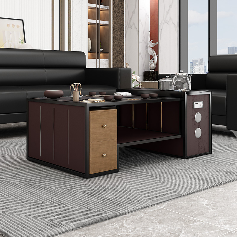 Fire stone kung fu coffee table boss office tea table tea set one home simple living room rock plate tea table