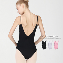 Sling gymnastics uniform ballet body clothing female art Test dance students basic training body shape uniform high hip ballet practice uniform