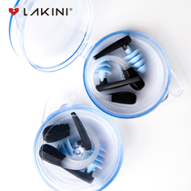 LAKINI swimming nose clip earplugs waterproof professional silicone portable set adult swimming equipment